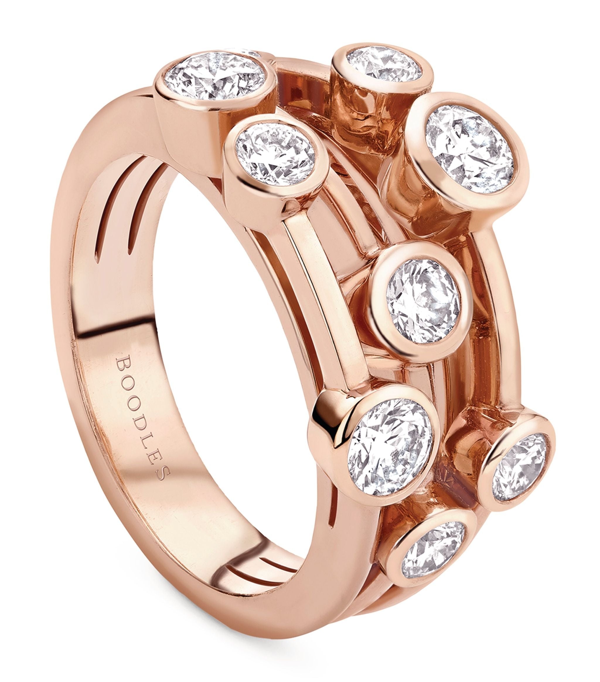 Rose Gold and Diamond Classic Raindance Ring Miscellaneous Harrods   