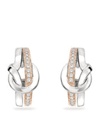 Rose, White Gold and Diamond The Knot Earrings GOODS Harrods   