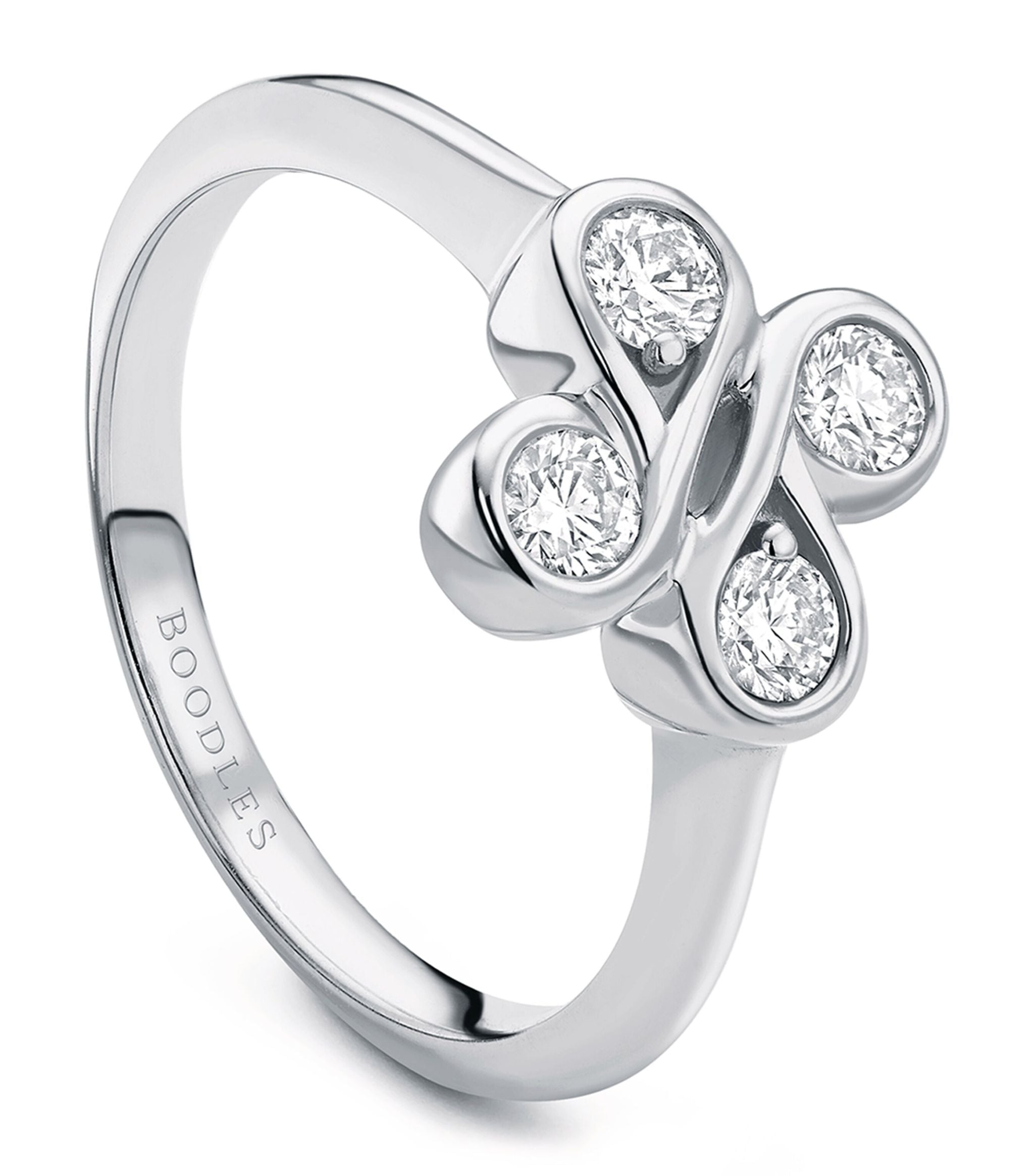 White Gold and Diamond Be Boodles Ring GOODS Harrods   