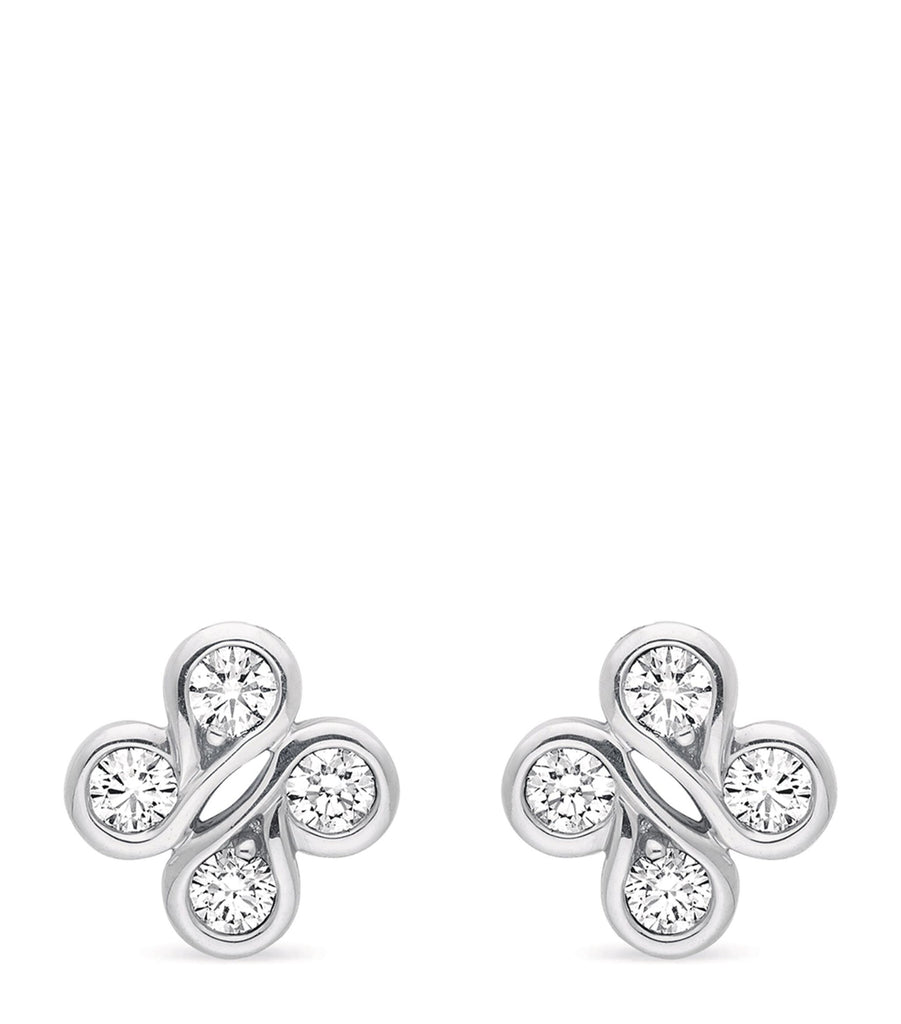 White Gold and Diamond Be Boodles Stud Earrings