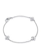 White Gold and Diamond Be Boodles Triple Charm Bracelet GOODS Harrods   