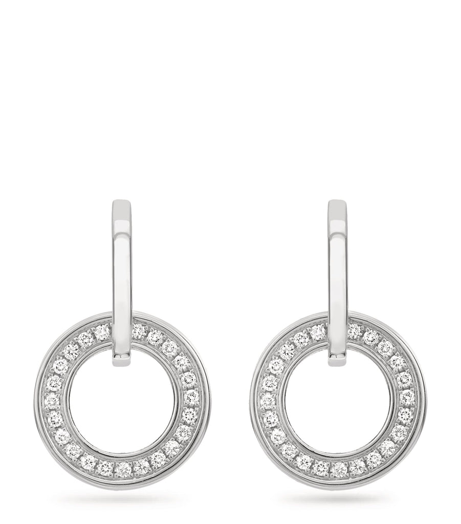 White Gold and Diamond Classic Roulette Earrings