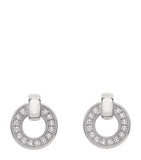 White Gold and Diamond Roulette Flip Earrings GOODS Harrods   