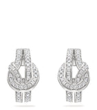 White Gold and Diamond The Knot Earrings GOODS Harrods   