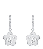 White Gold and Diamonds Mini Blossom Drop Earrings GOODS Harrods   