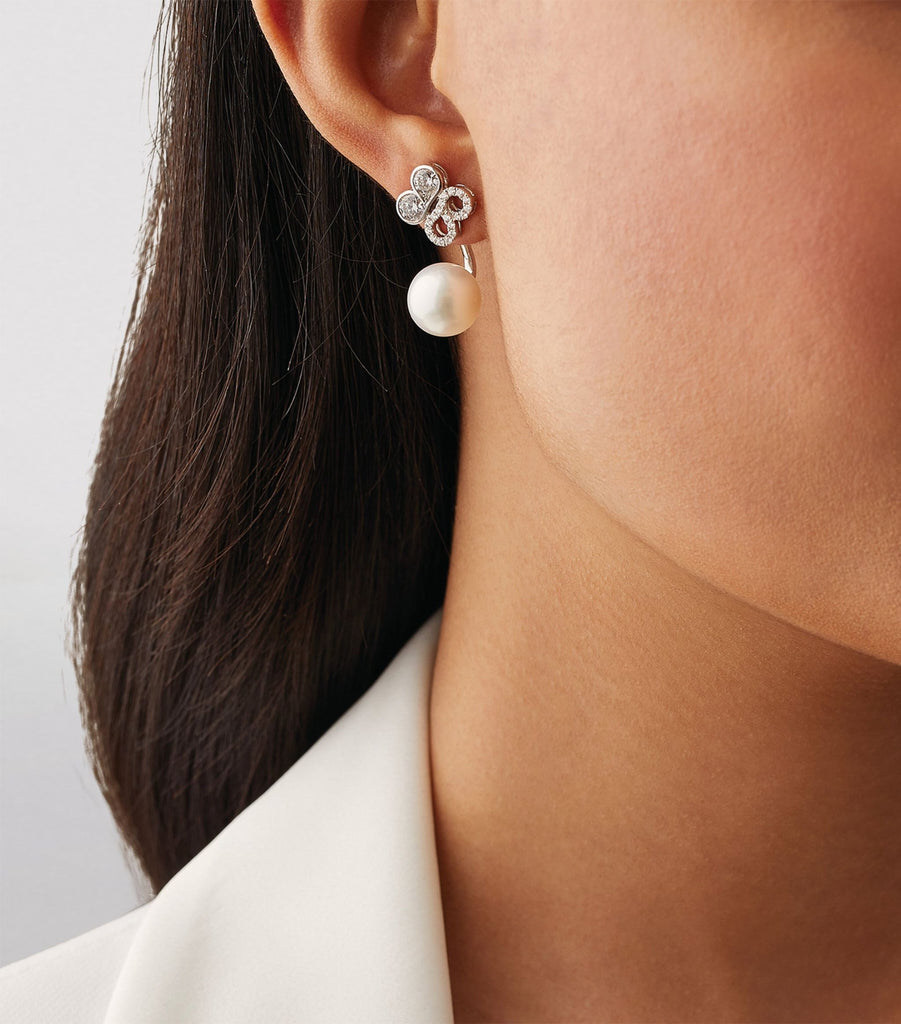 White Gold, Diamond and Pearl Be Boodles Earrings