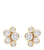 Yellow Gold and Diamond Raindance Cluster Stud Earrings GOODS Harrods   