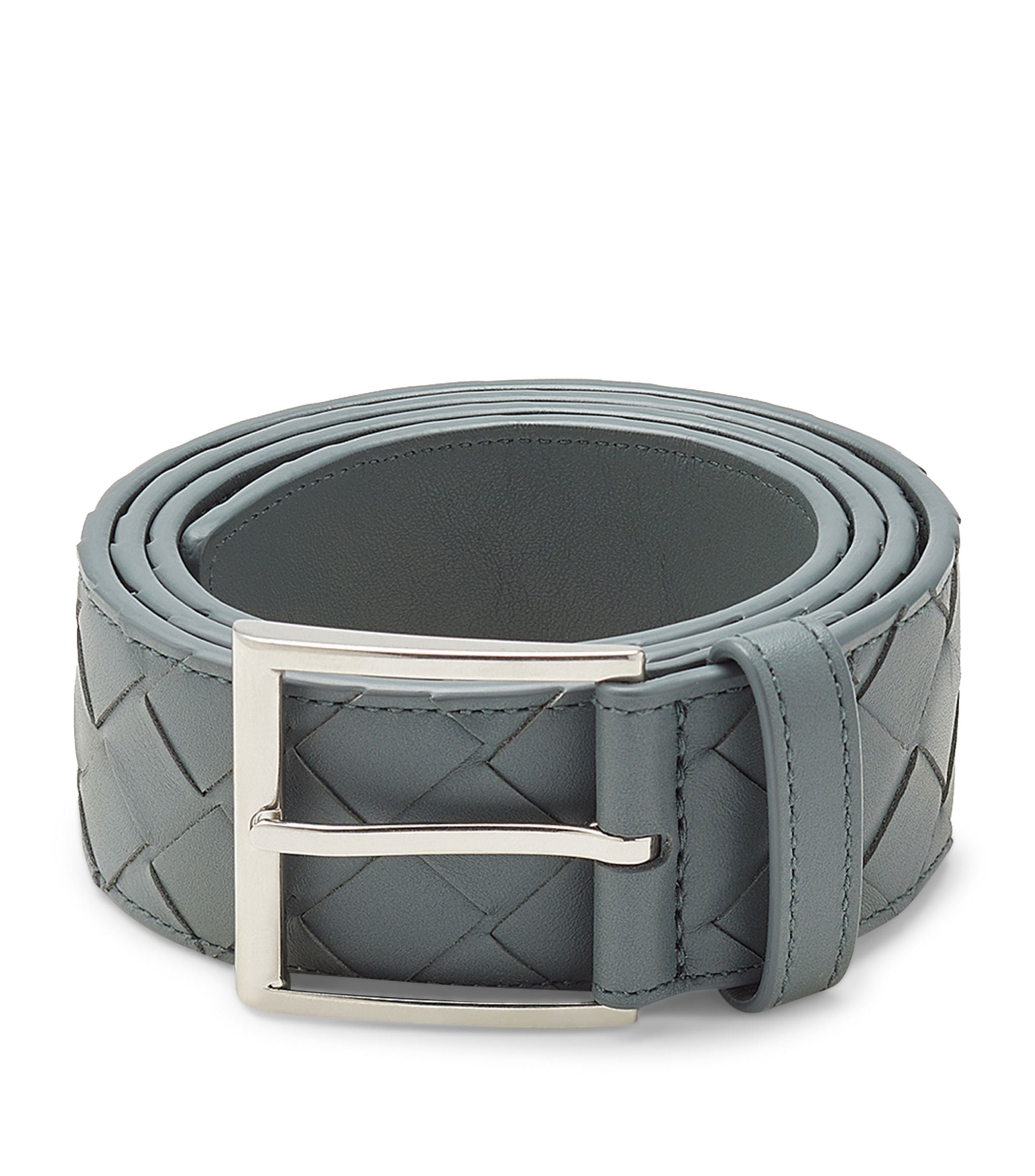 Leather Intrecciato Belt GOODS Harrods   