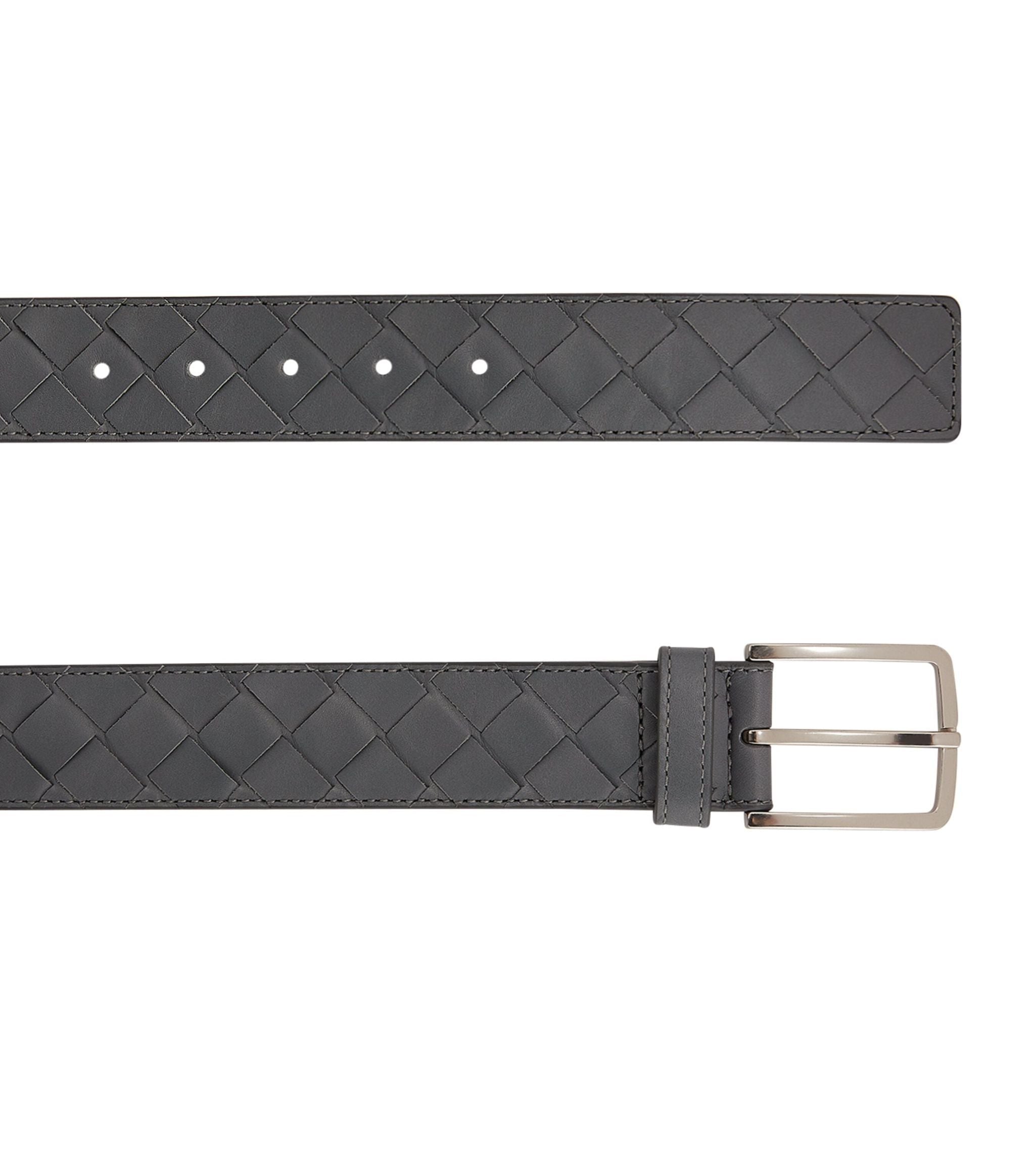 Leather Intrecciato Belt GOODS Harrods   