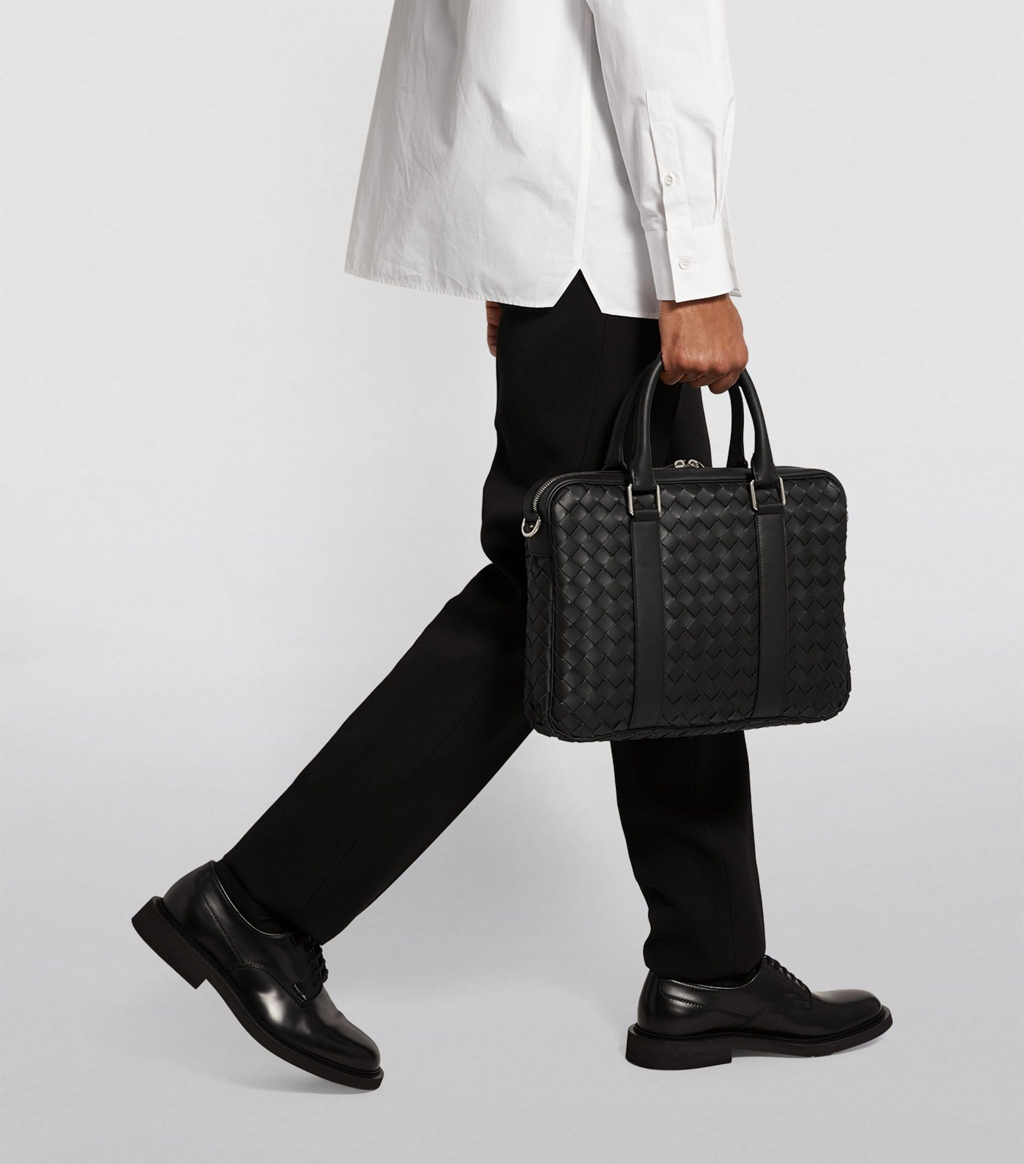 Leather Intrecciato Briefcase GOODS Harrods   