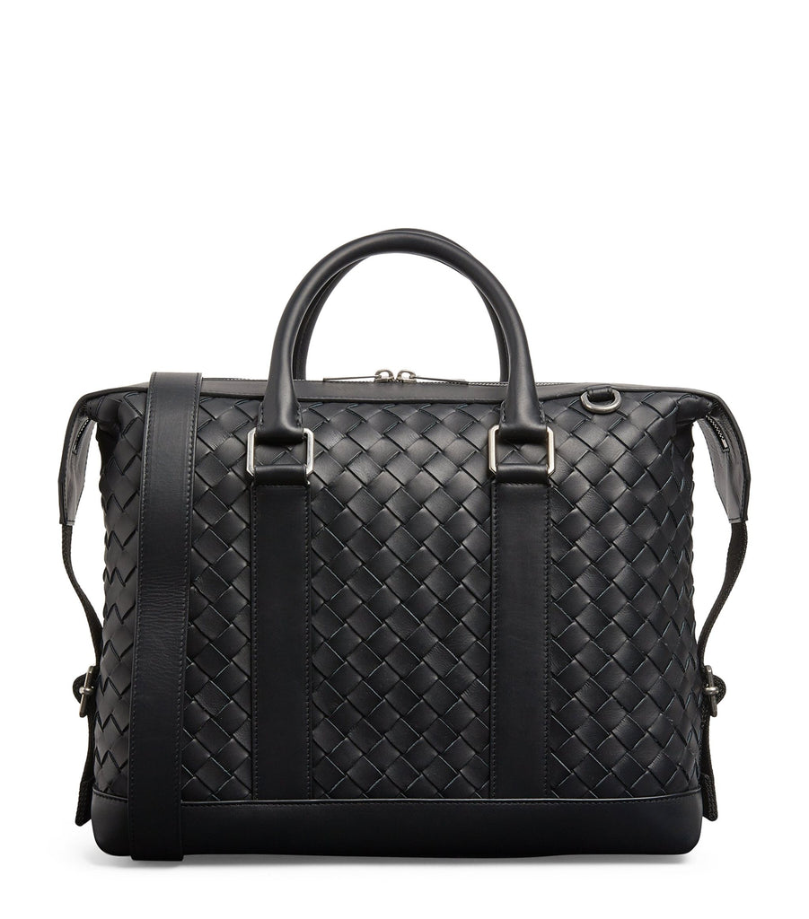 Leather Intrecciato Briefcase