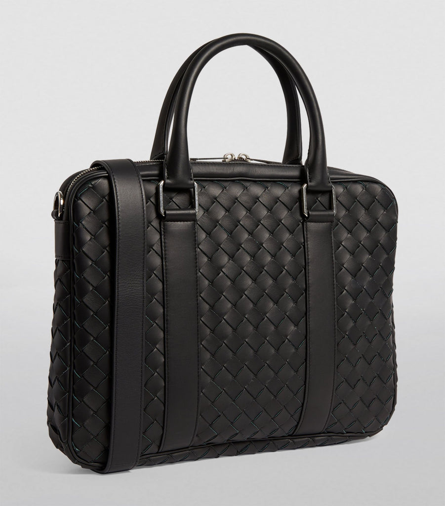 Leather Intrecciato Briefcase