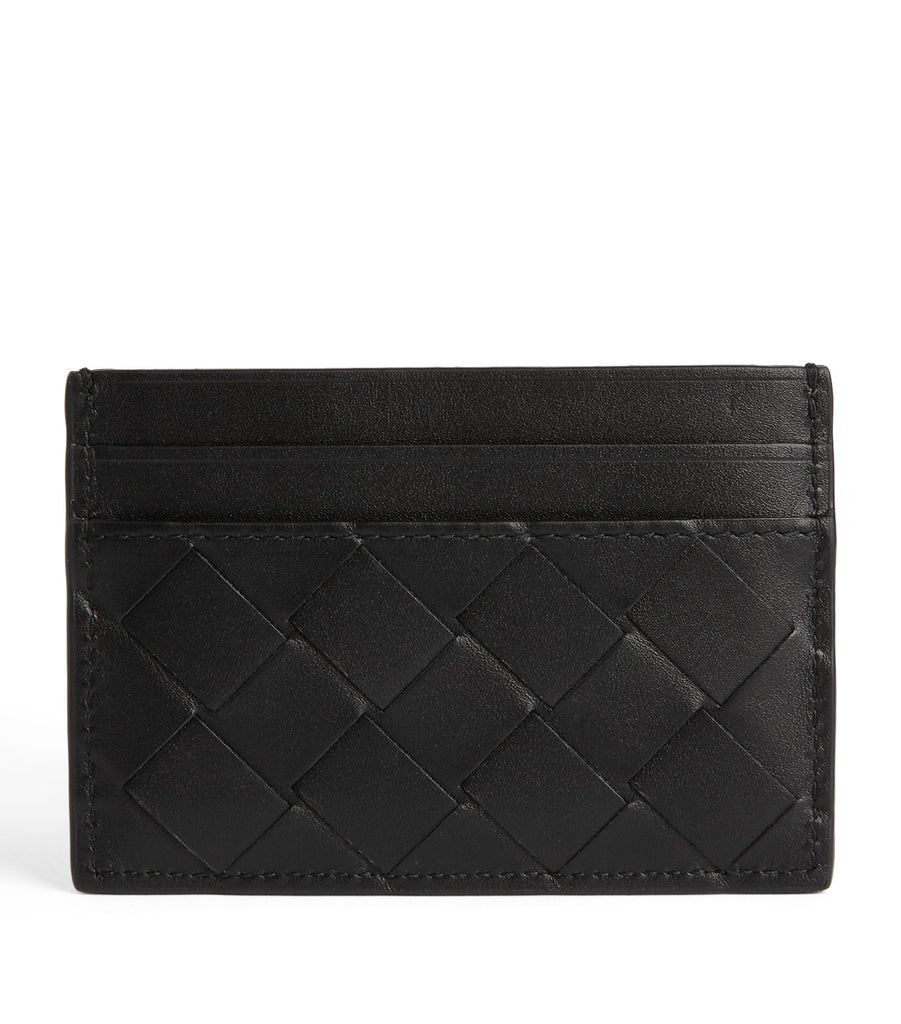 Leather Intrecciato Card Holder