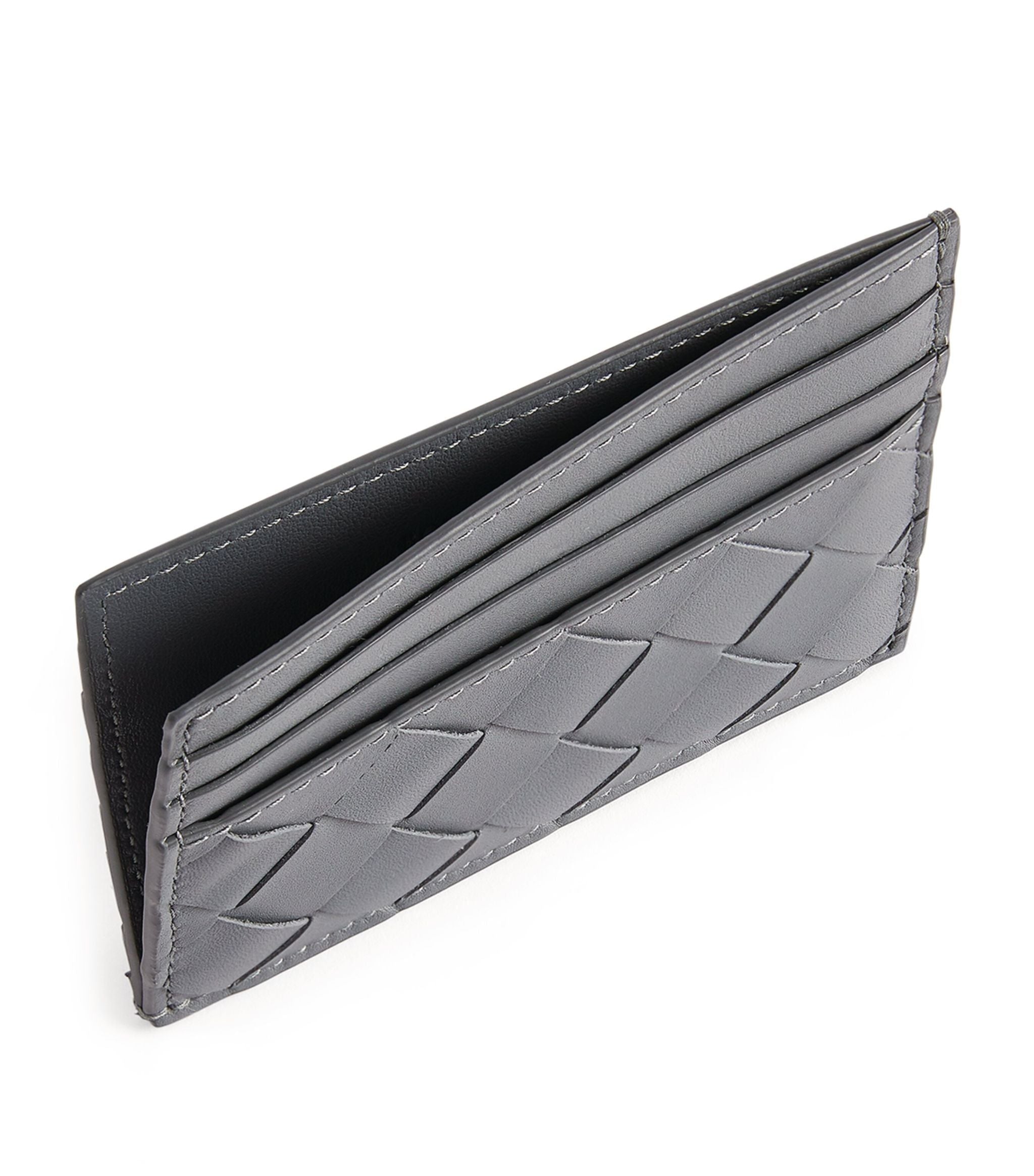 Leather Intrecciato Card Holder GOODS Harrods   