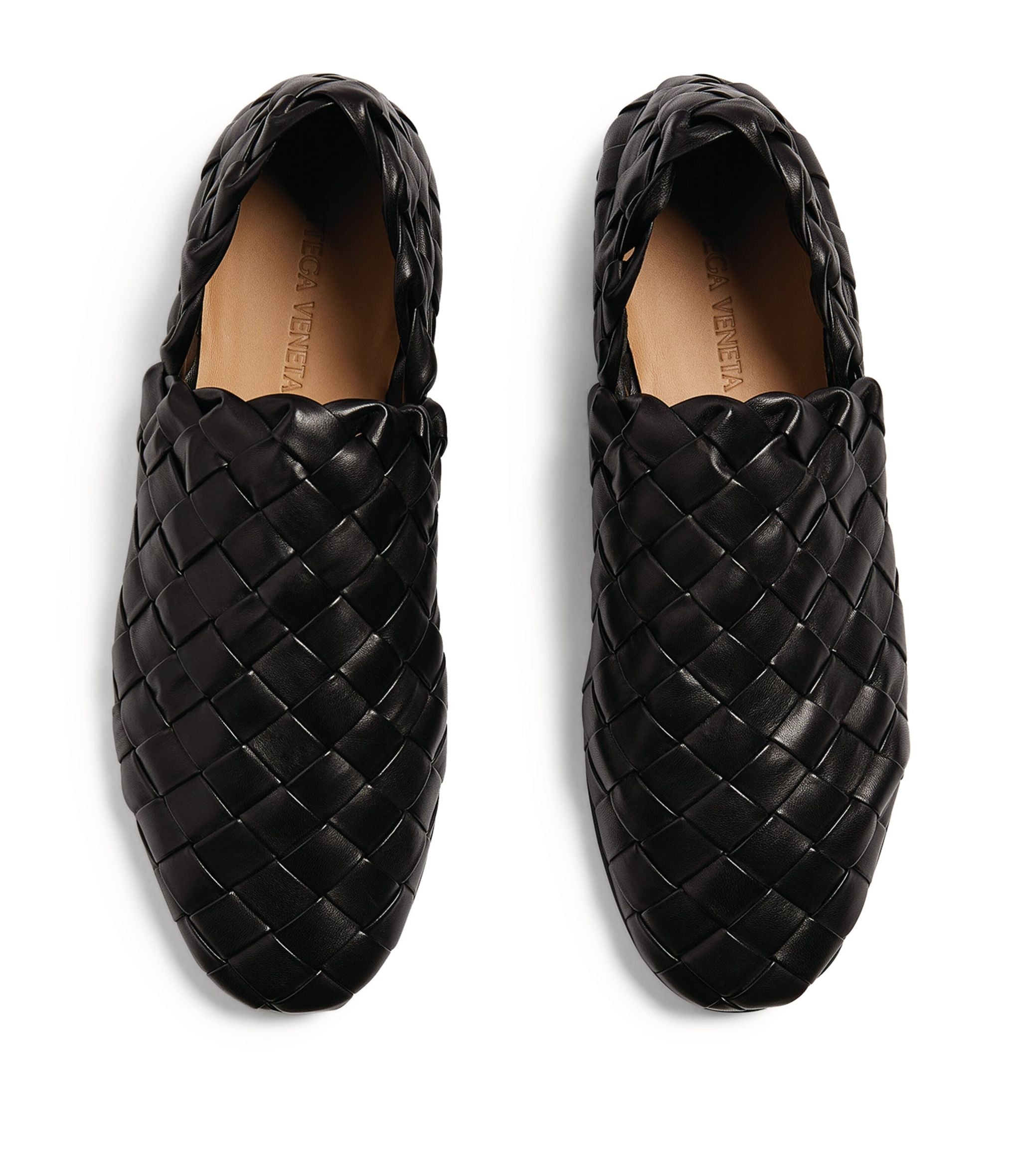 Leather Intrecciato Slippers Miscellaneous Harrods   