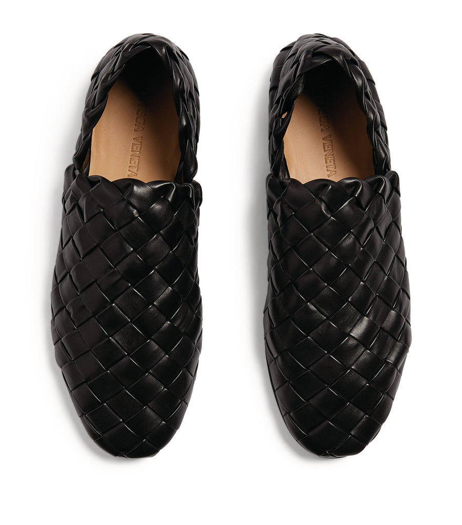 Leather Intrecciato Slippers