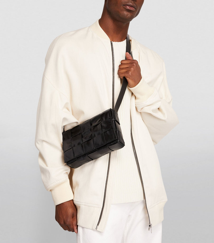 Leather Intreccio Cassette Cross-Body Bag