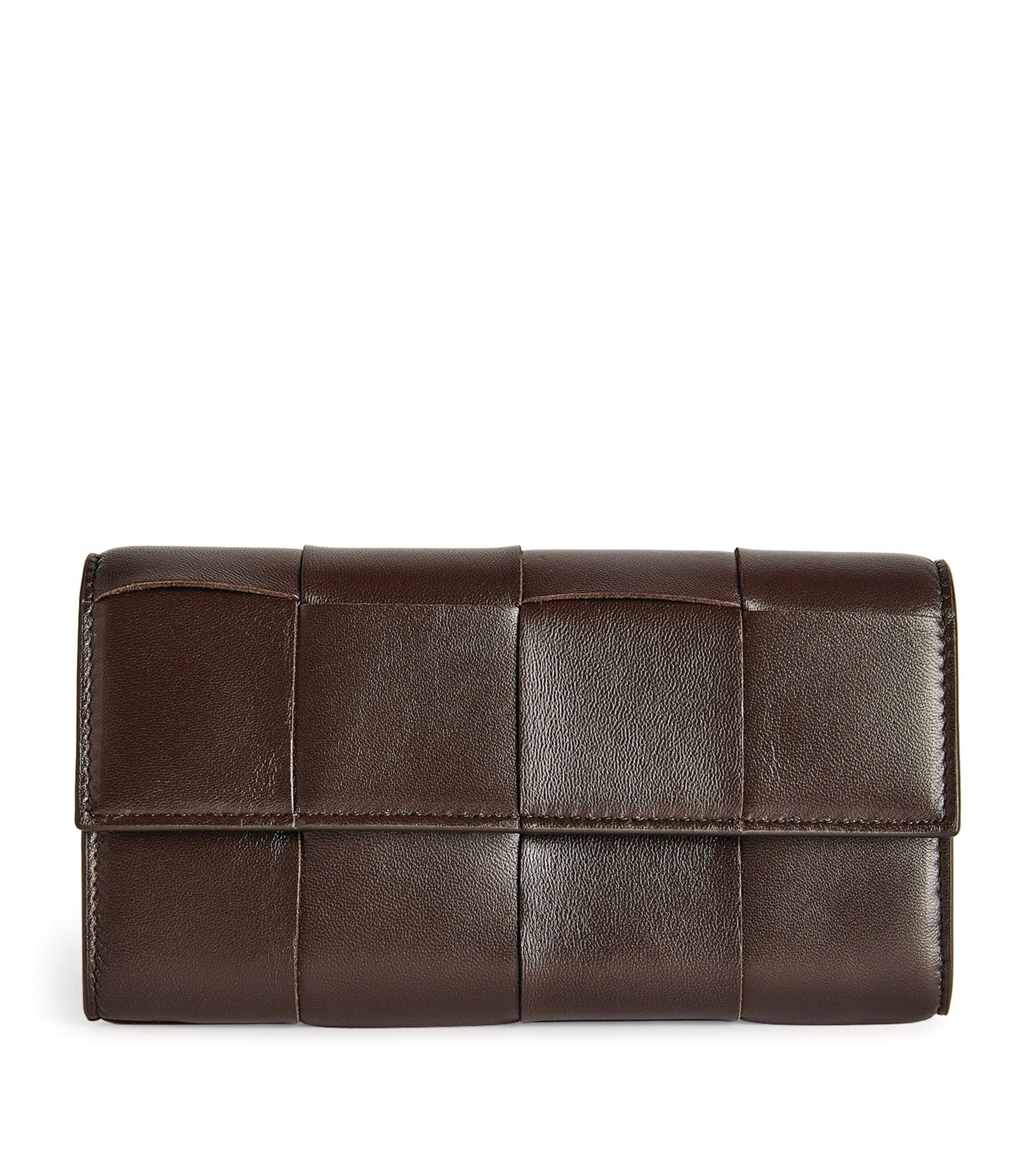 Leather Intreccio Flap Wallet Miscellaneous Harrods   