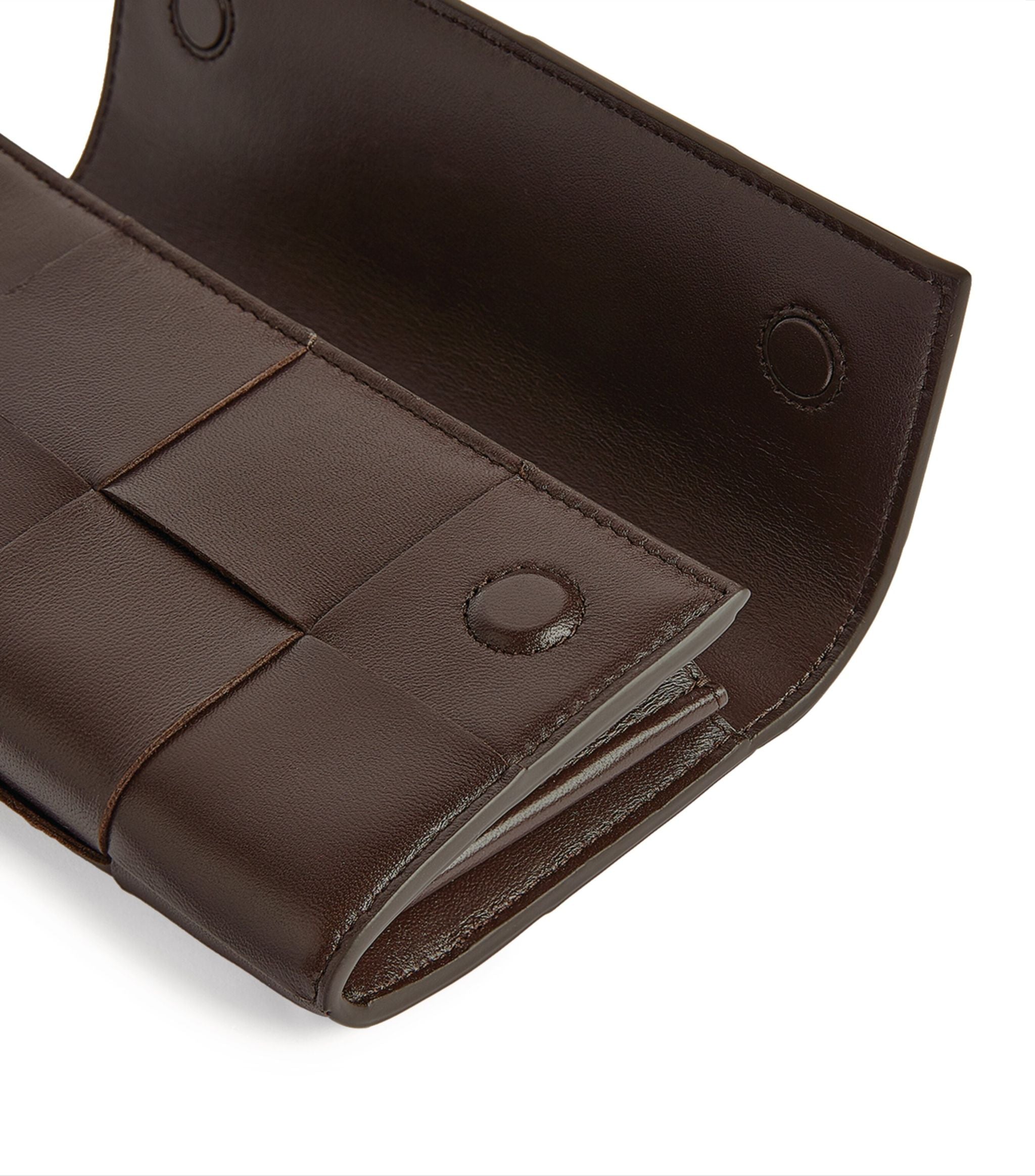 Leather Intreccio Flap Wallet Miscellaneous Harrods   