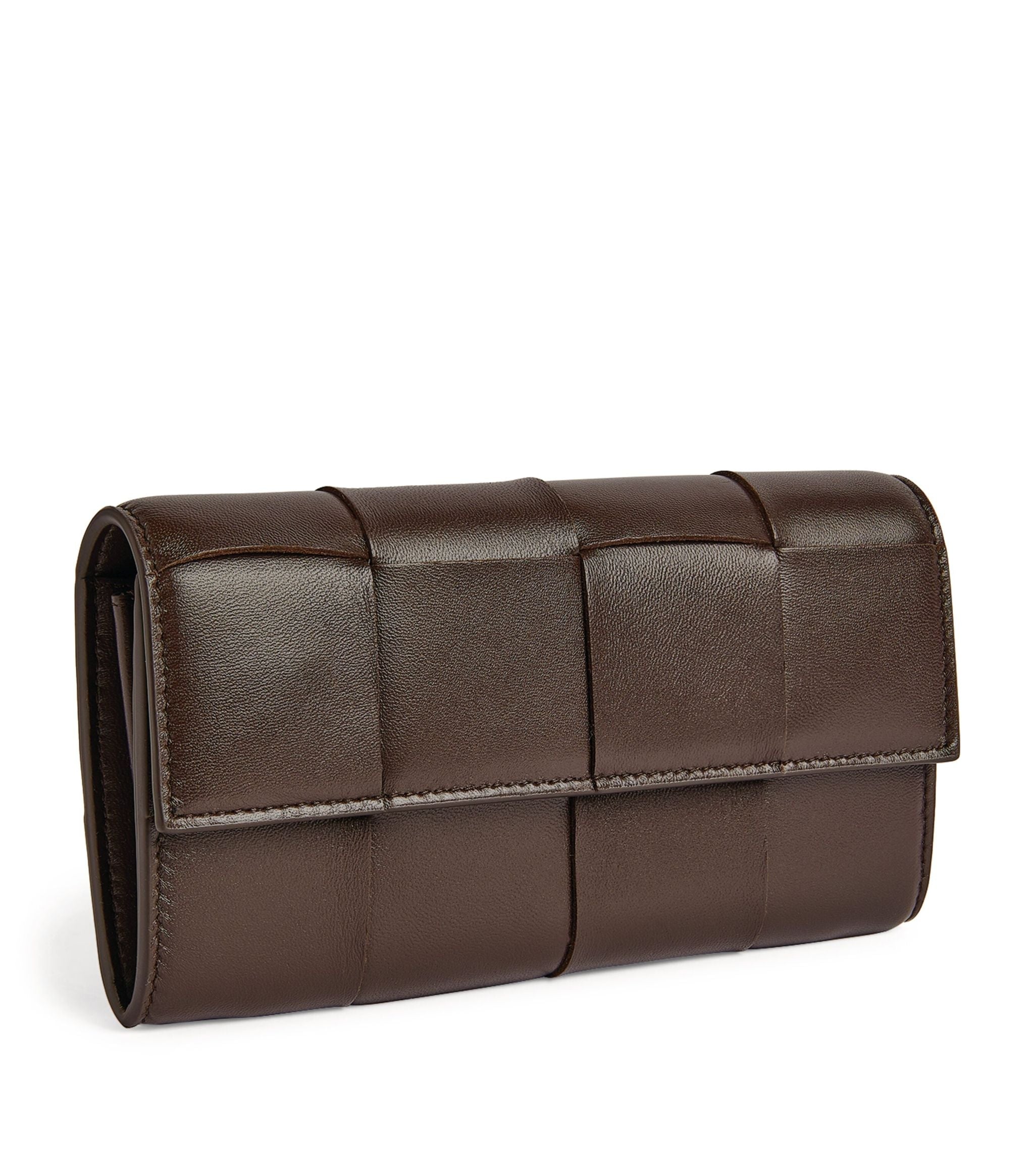 Leather Intreccio Flap Wallet Miscellaneous Harrods   