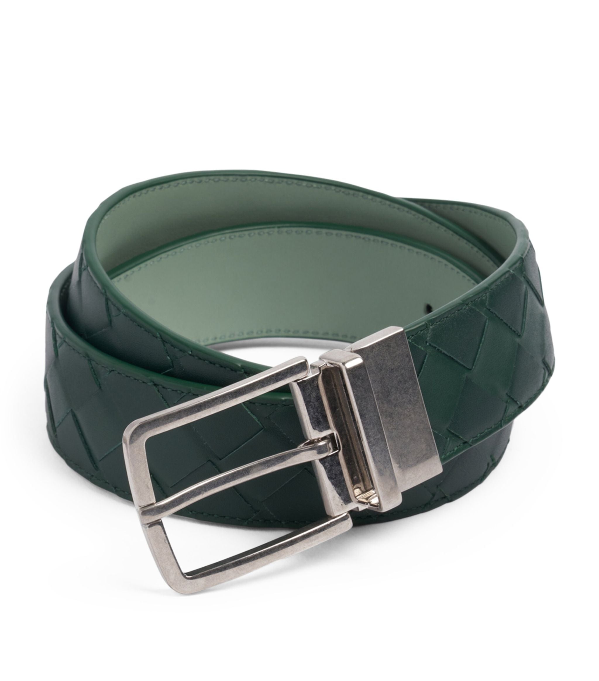 Leather Reversible Intrecciato Belt Miscellaneous Harrods   