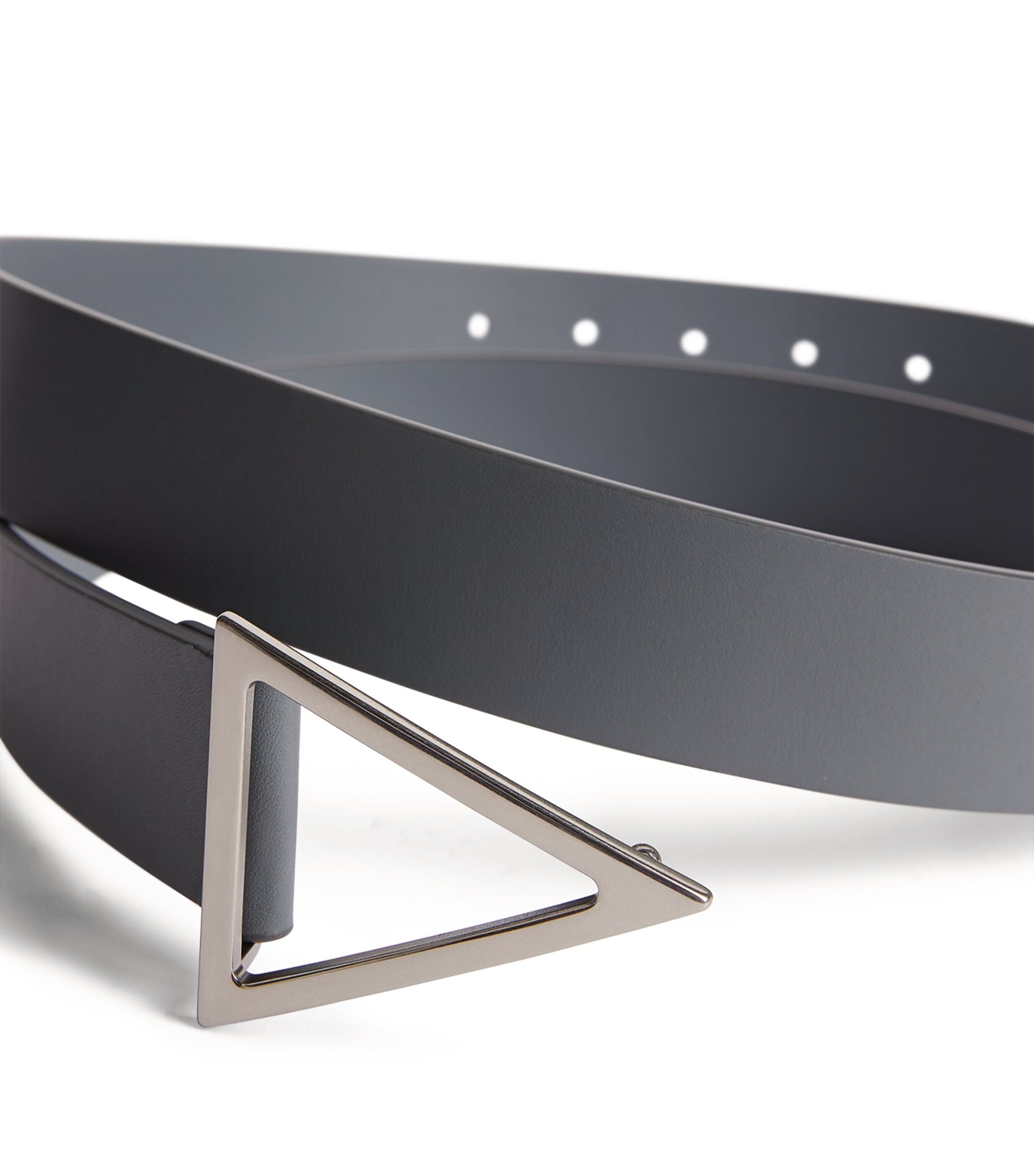 Leather Triangular Buckle Belt GOODS Harrods   