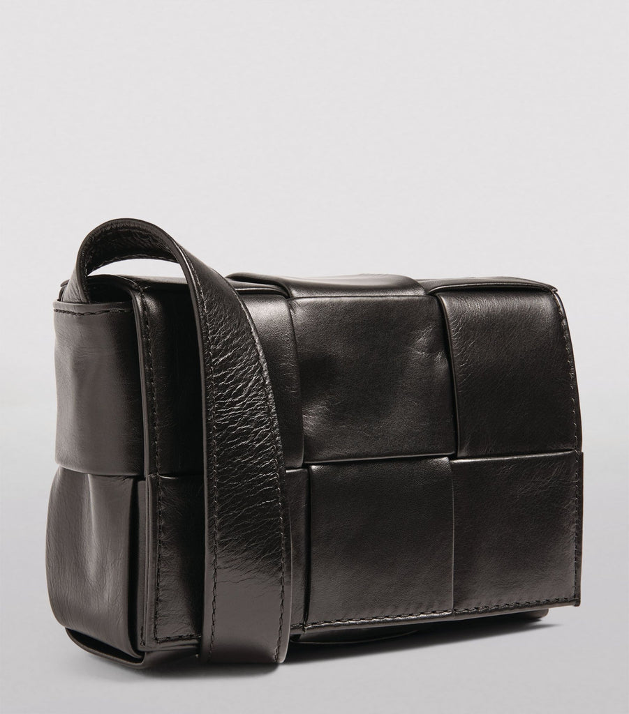 Mini Leather Intreccio Cassette Cross-Body Bag