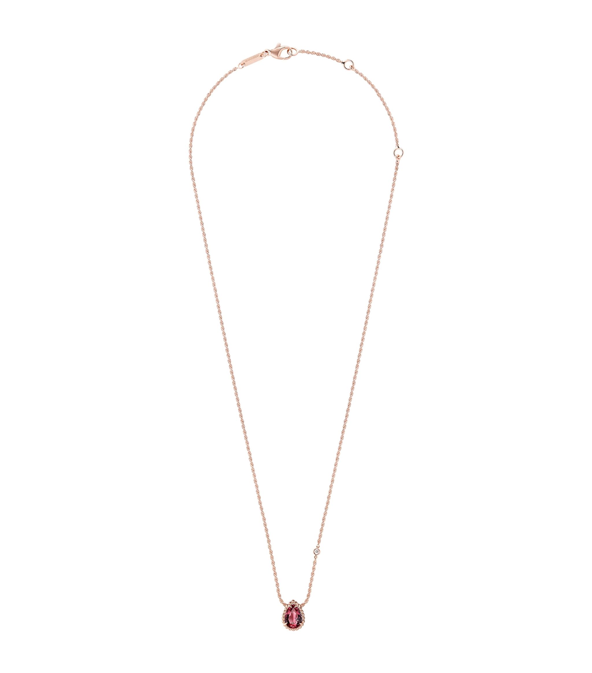 Extra Small Rose Gold, Diamond and Garnet Serpent Bohème Motif Necklace Miscellaneous Harrods   