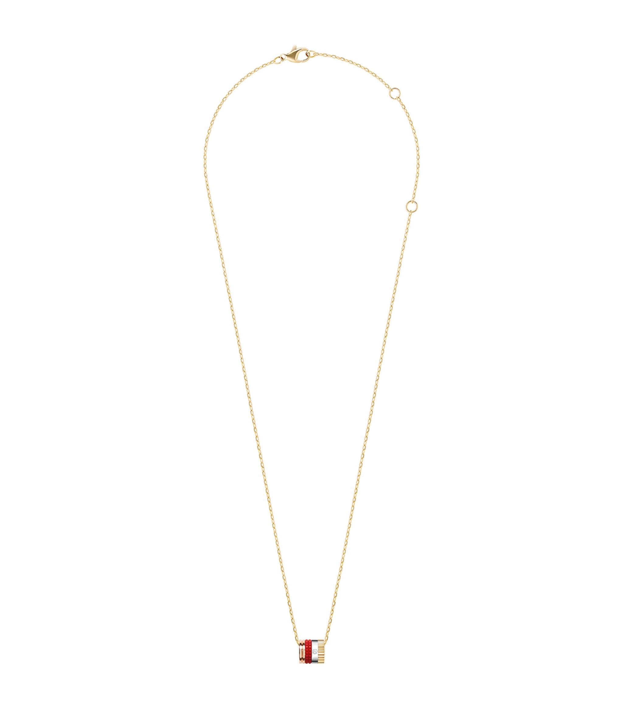 Mini Yellow Gold Quatre Red Necklace GOODS Harrods   