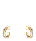 Mixed Gold and Diamond Quatre Hoop Earrings GOODS Harrods   