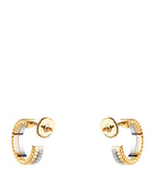 Mixed Gold and Diamond Quatre Hoop Earrings GOODS Harrods   