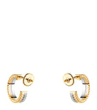 Mixed Gold and Diamond Quatre Hoop Earrings GOODS Harrods   