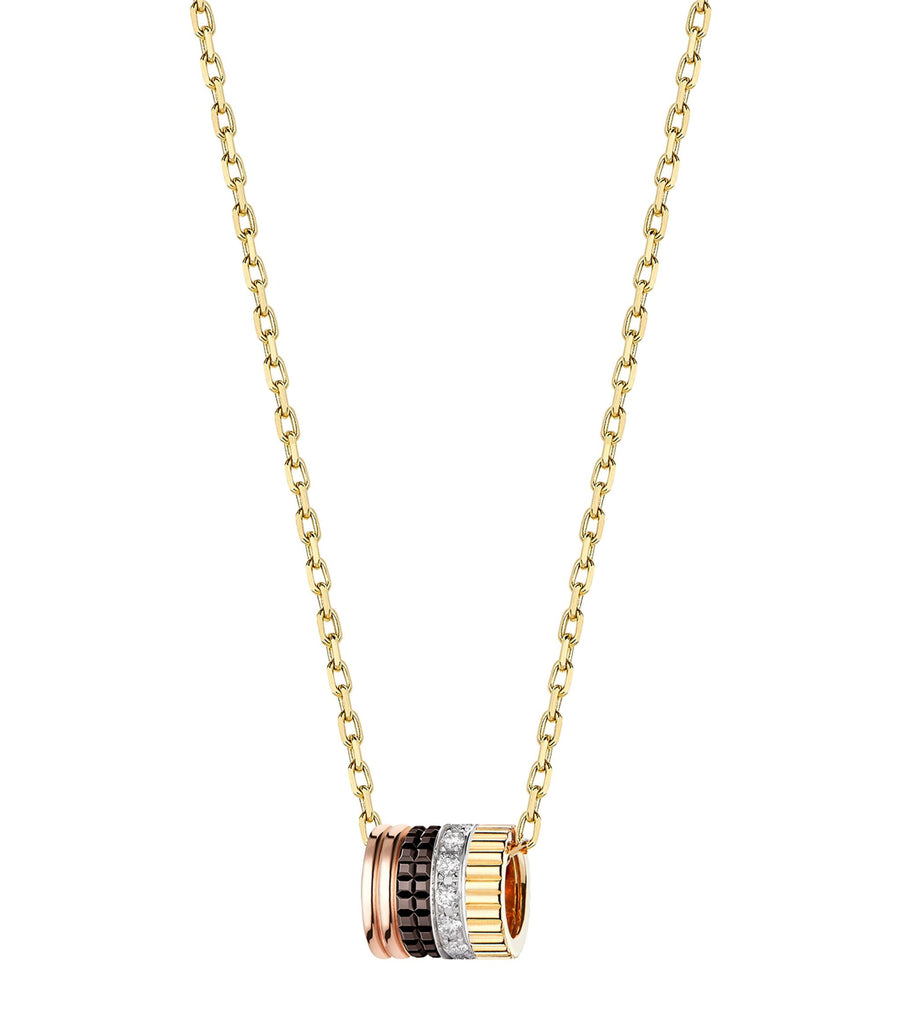 Mixed Gold and Diamond Quatre Necklace