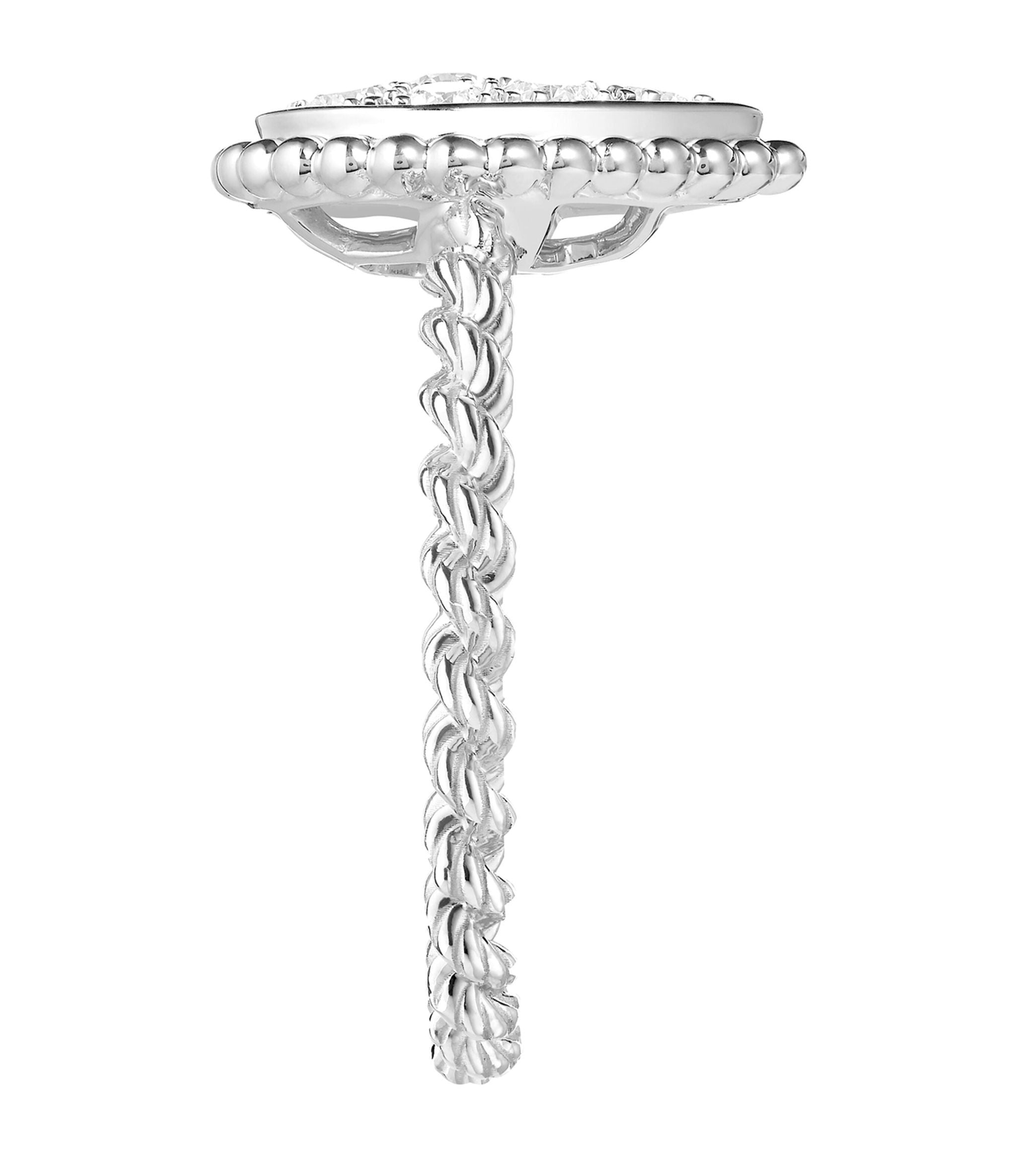 Small White Gold and Diamond Serpent Bohème Motif Ring GOODS Harrods   