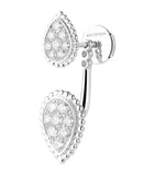 White Gold and Diamond Serpent Bohème Single Earring GOODS Harrods   