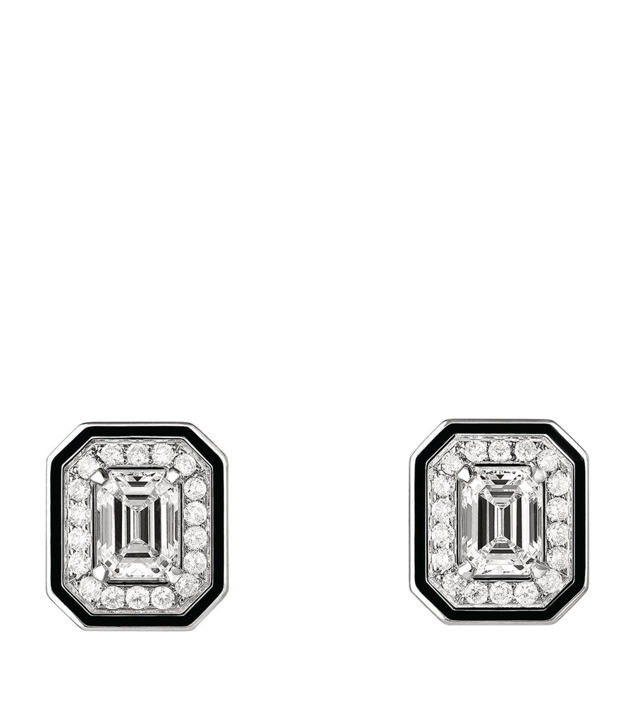 White Gold and Diamond Vendôme Liseré Earrings