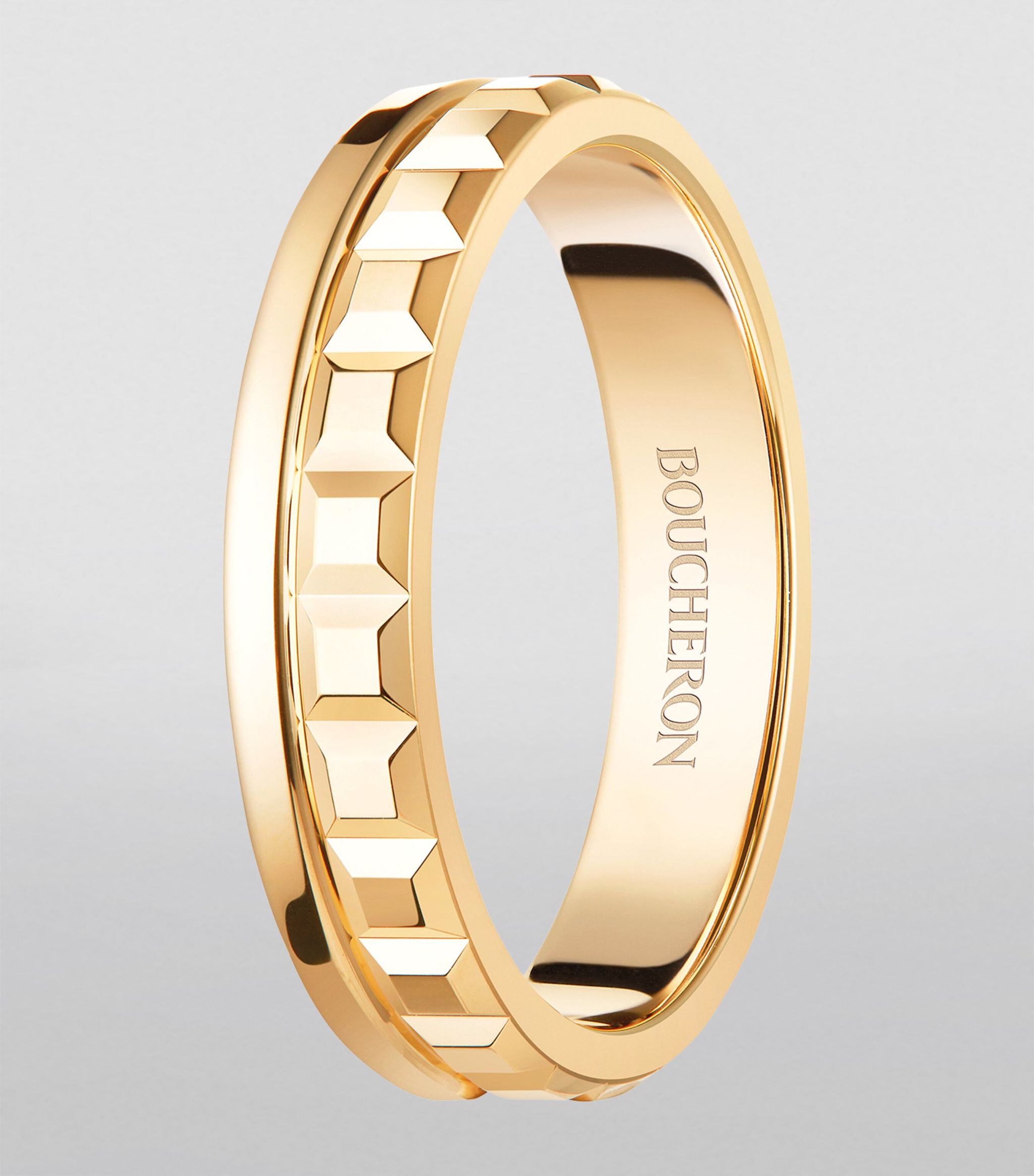 Yellow Gold Qautre Radiant Edition Wedding Band GOODS Harrods   