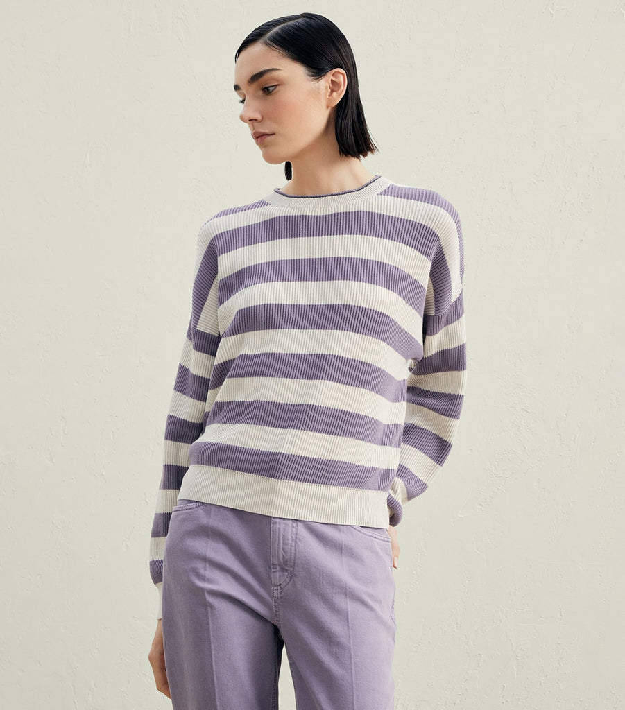 Ribbed Striped Sweater