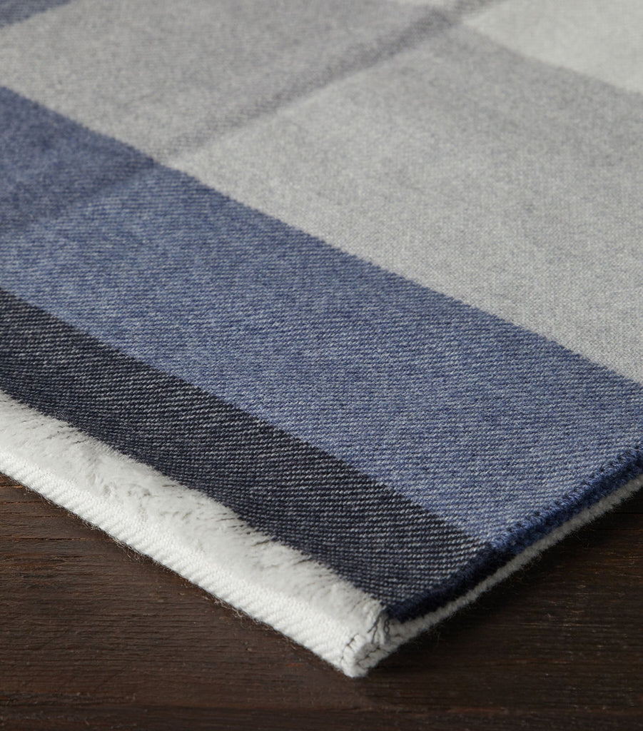 Wool-Cashmere Check Scarf