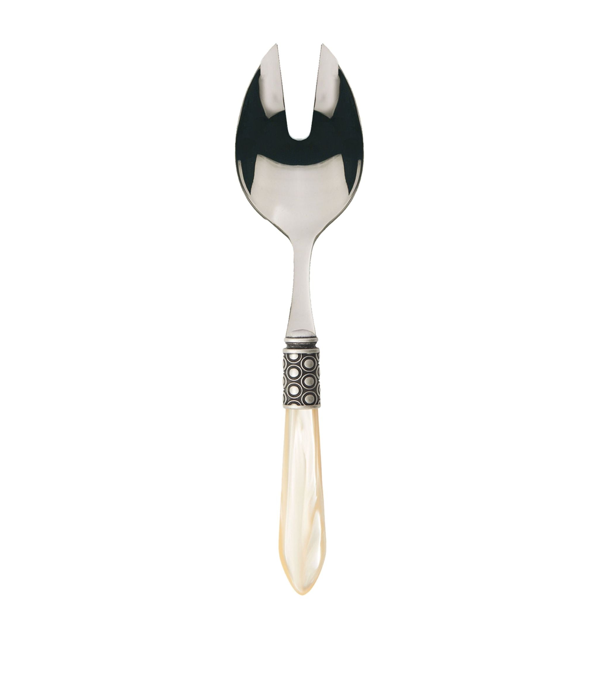 Optical Stainless Steel Salad Spoon and Fork Set GOODS Harrods   