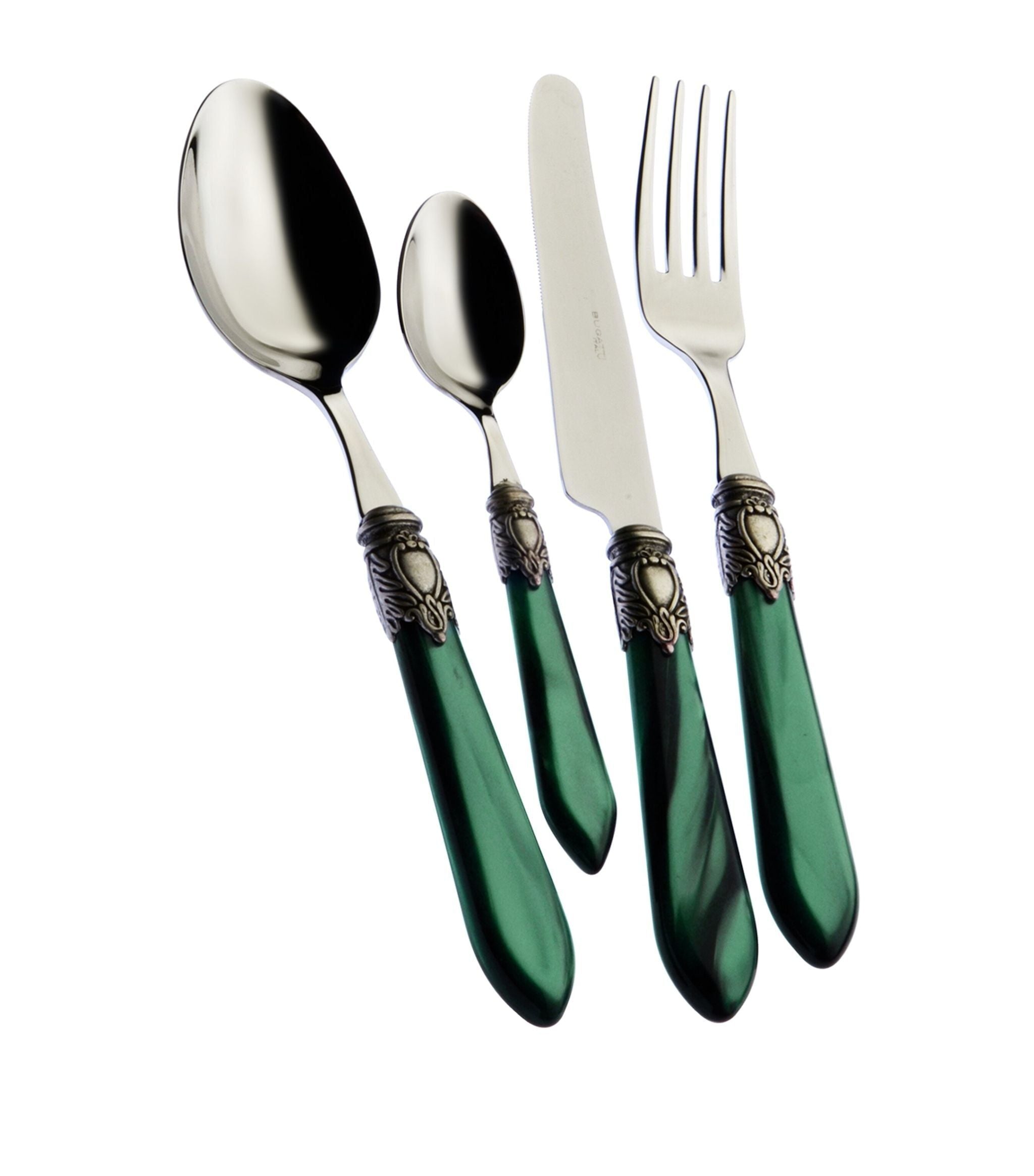 Oxford Green Stainless Steel 24-Piece Cutlery Set GOODS Harrods   