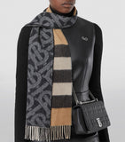 Cashmere Reversible Monogram Scarf GOODS Harrods   