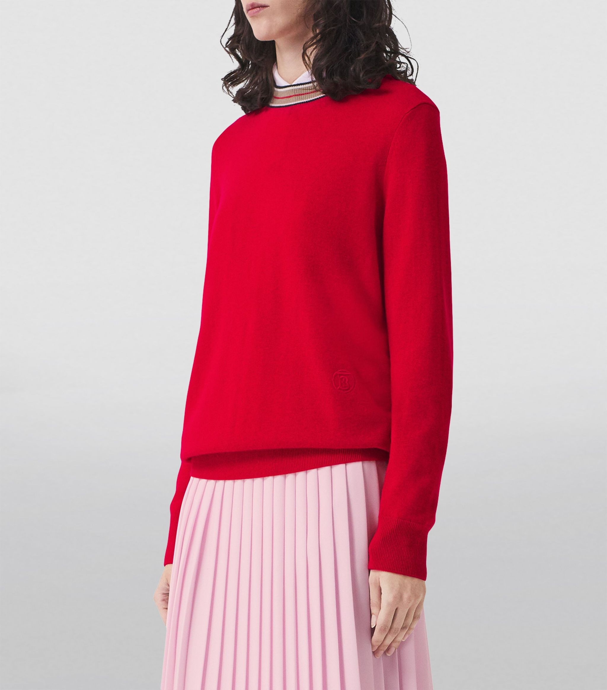 Cashmere Stripe-Trim Sweater Miscellaneous Harrods   