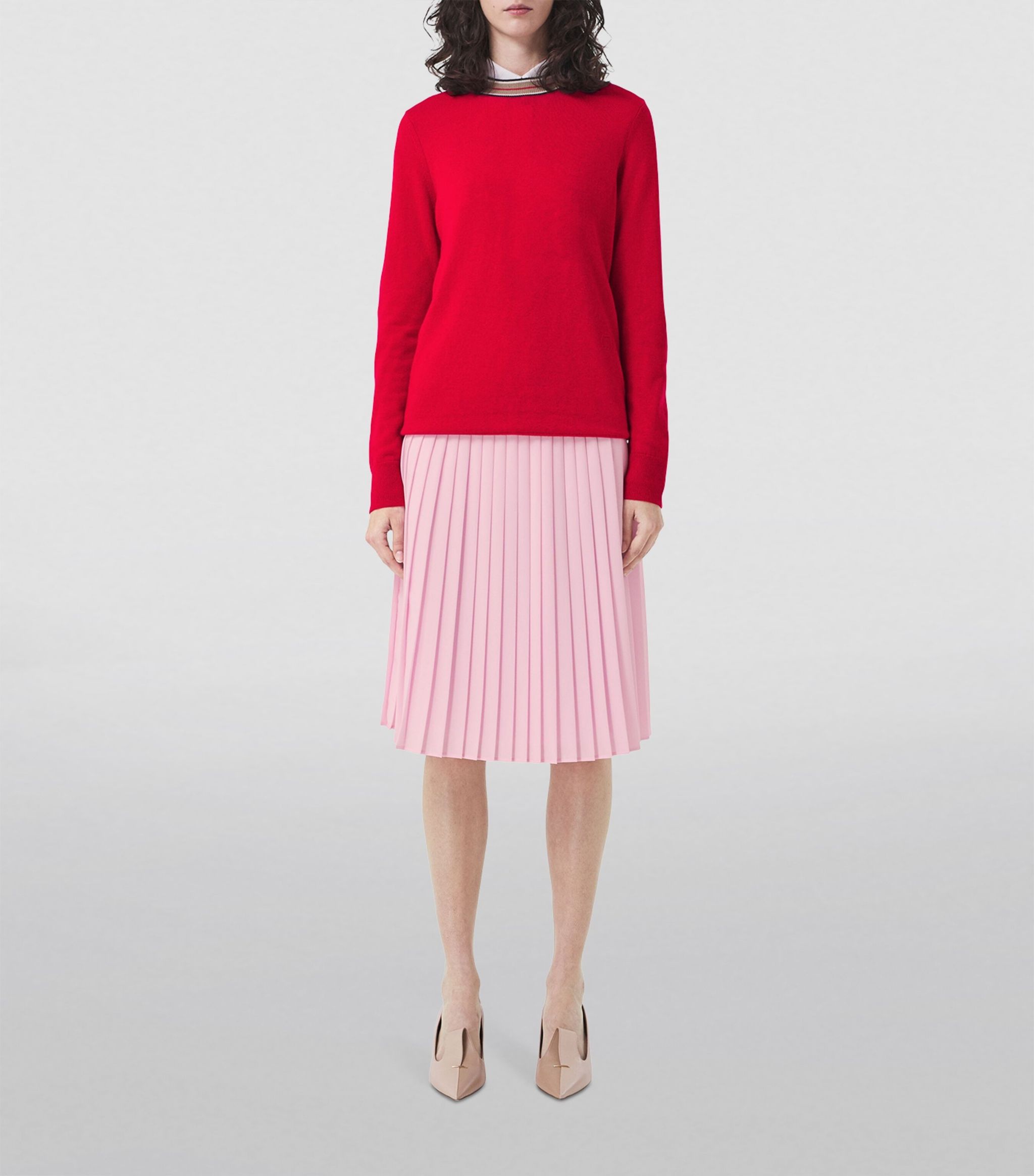 Cashmere Stripe-Trim Sweater Miscellaneous Harrods   