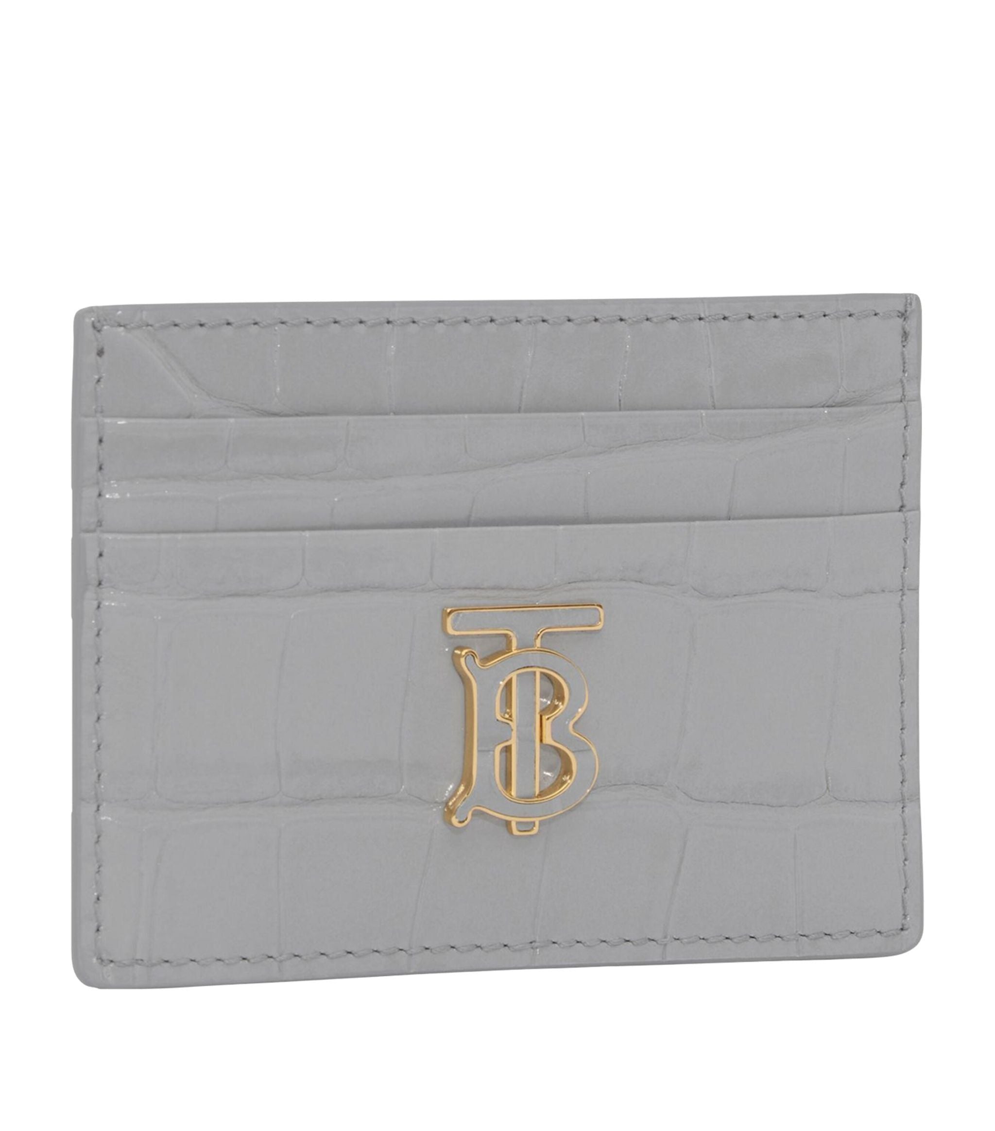 Embossed Leather TB Monogram Card Holder GOODS Harrods   