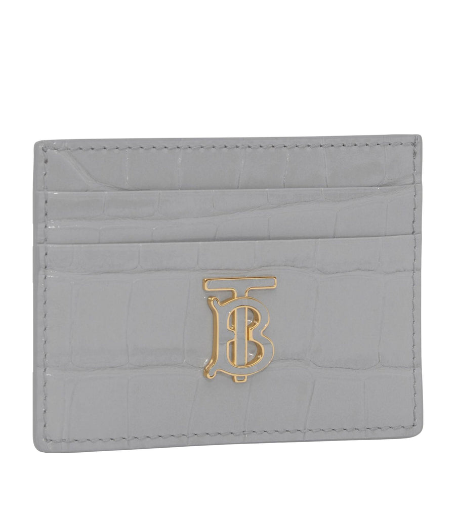 Embossed Leather TB Monogram Card Holder