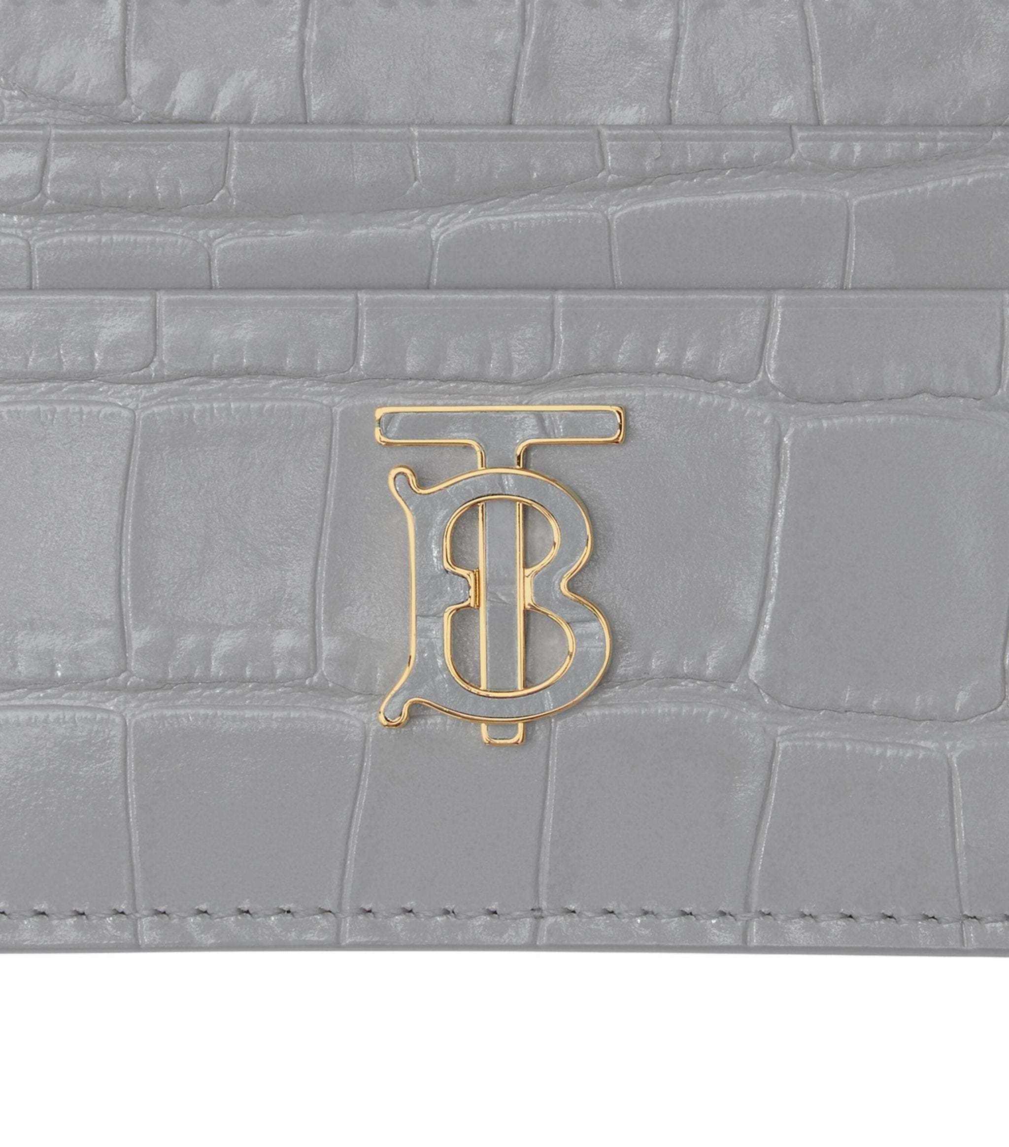 Embossed Leather TB Monogram Card Holder GOODS Harrods   