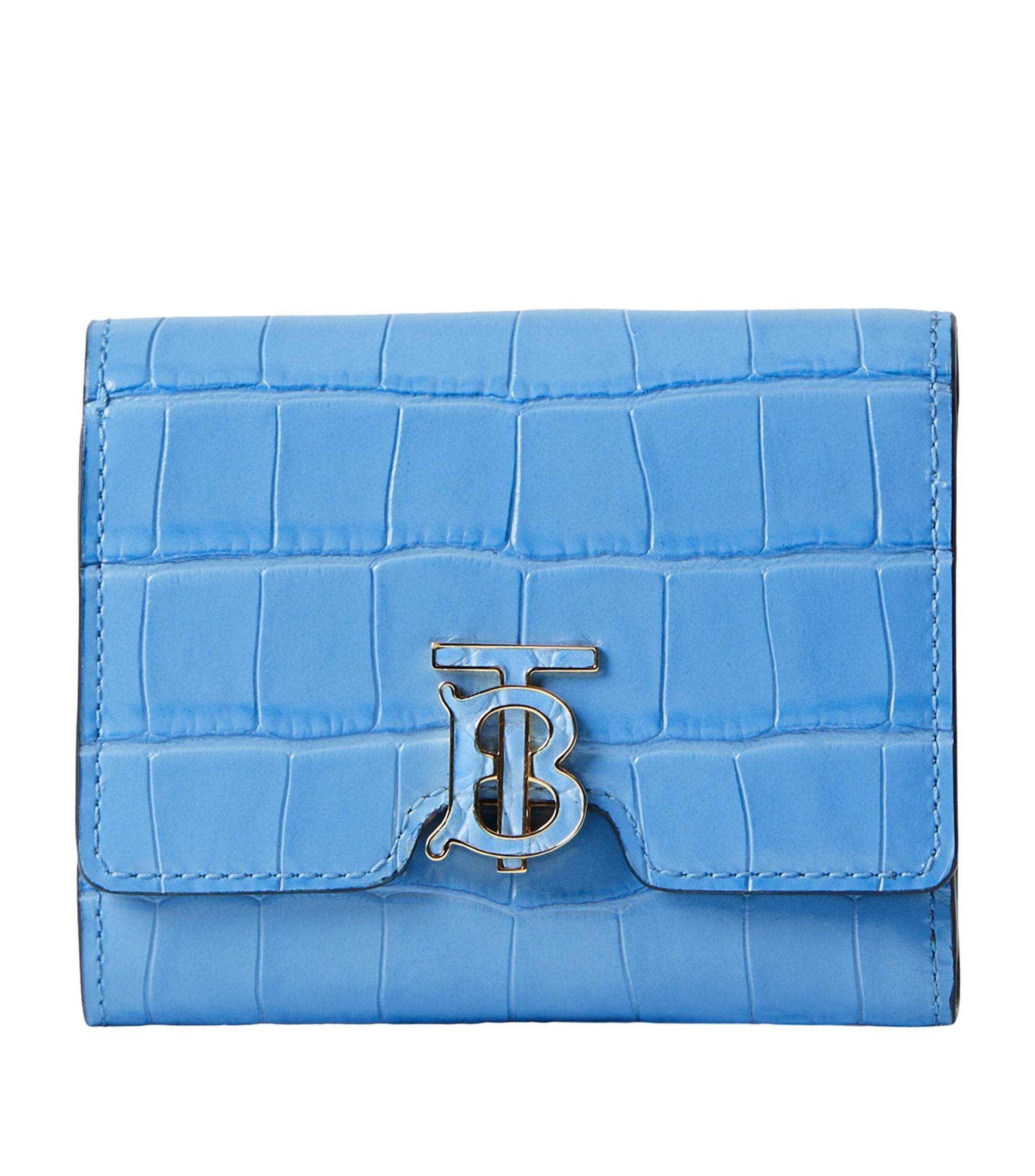 Embossed Leather TB Monogram Folding Wallet GOODS Harrods   