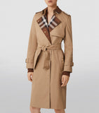 Exaggerated Check Panelled Trench Coat GOODS Harrods   