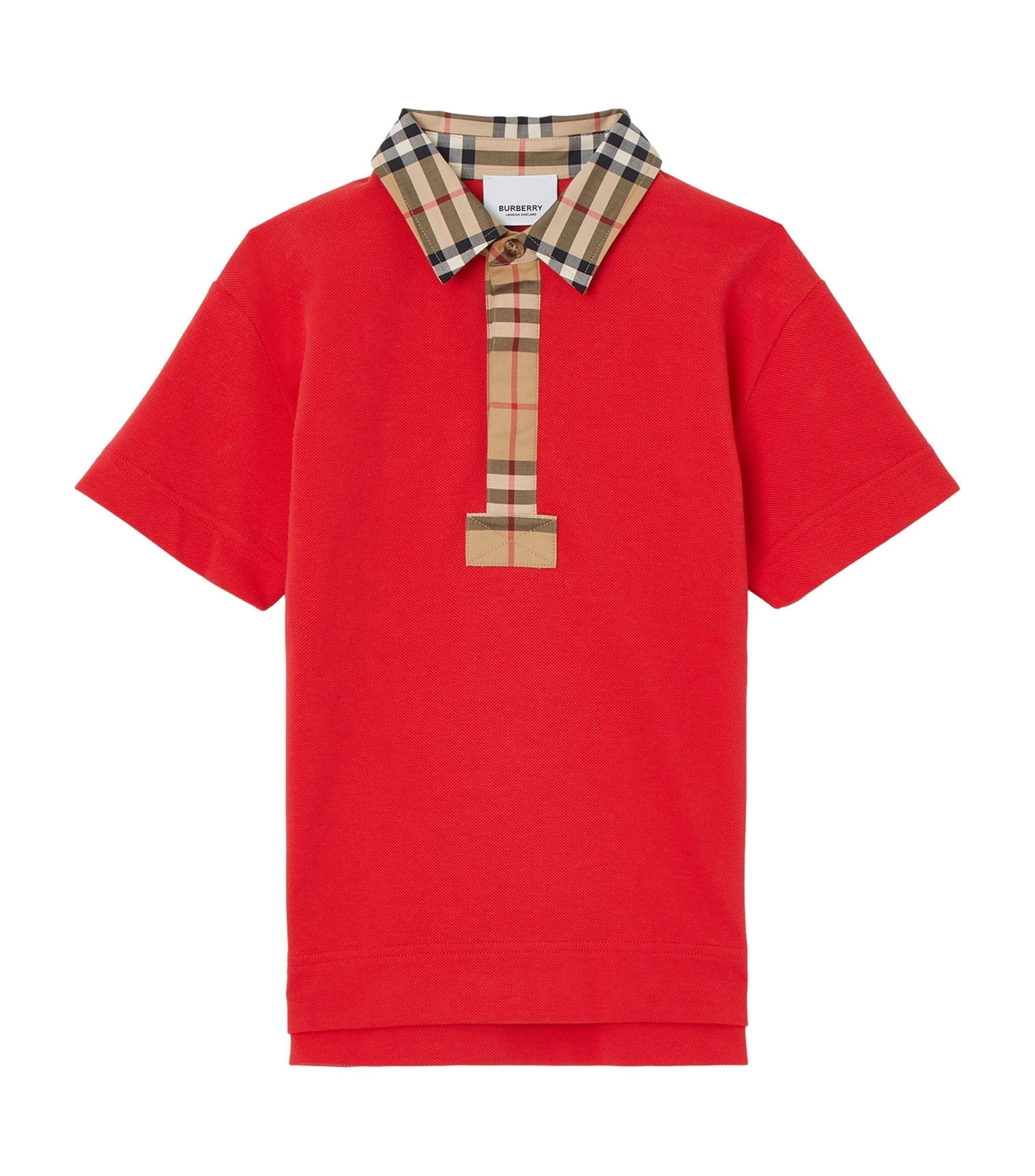 Check-Detail Polo Shirt (3-14 Years) GOODS Harrods   